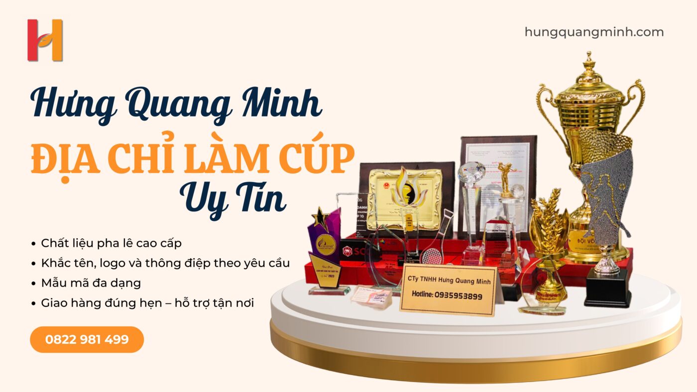 Hưng Quang Minh – Địa chỉ làm cúp pha lê trao tặng học sinh uy tín