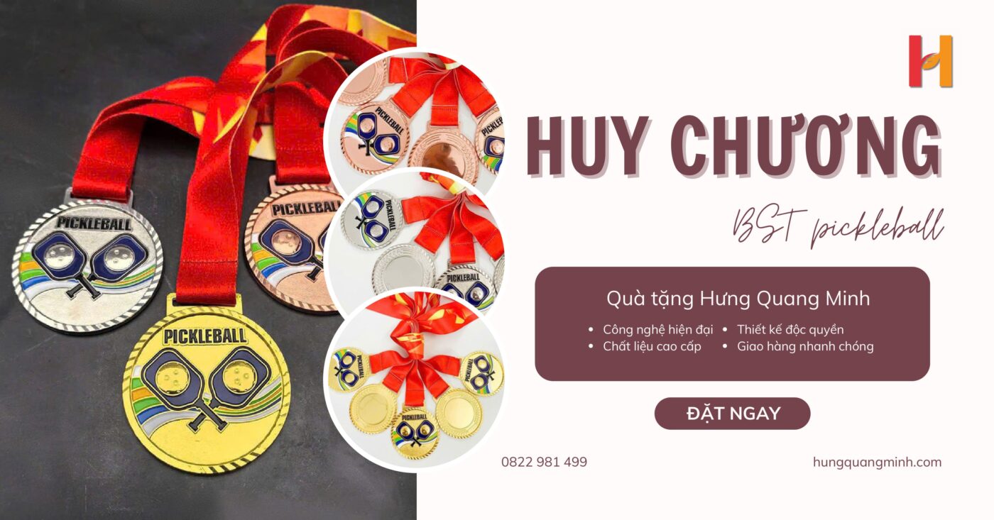 Huy chương Pickleball thiết kế riêng – Tôn vinh giá trị độc bản cùng Hưng Quang Minh
