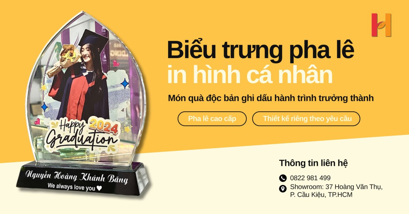 Biểu Trưng Pha Lê In Hình Tốt Nghiệp Đẹp – Quà Lưu Niệm Ý Nghĩa Từ Hưng Quang Minh