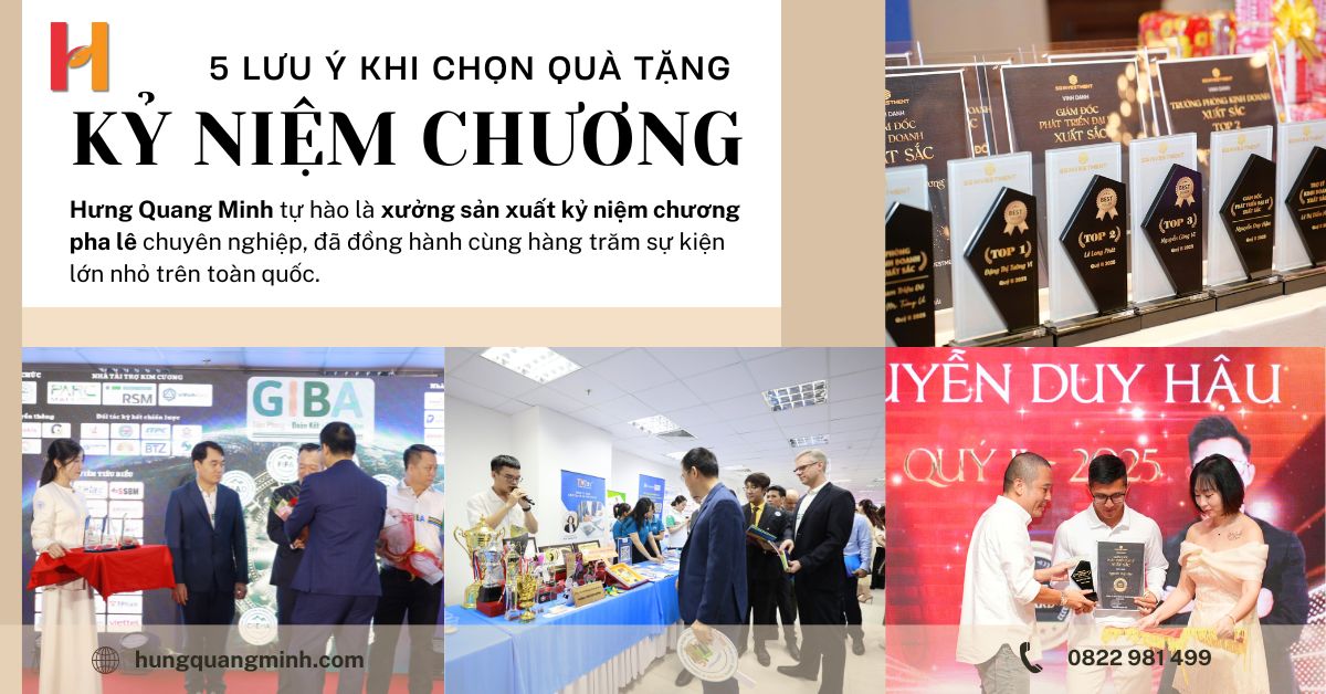 5 lưu ý quan trọng khi đặt kỷ niệm chương pha lê cho sự kiện lớn