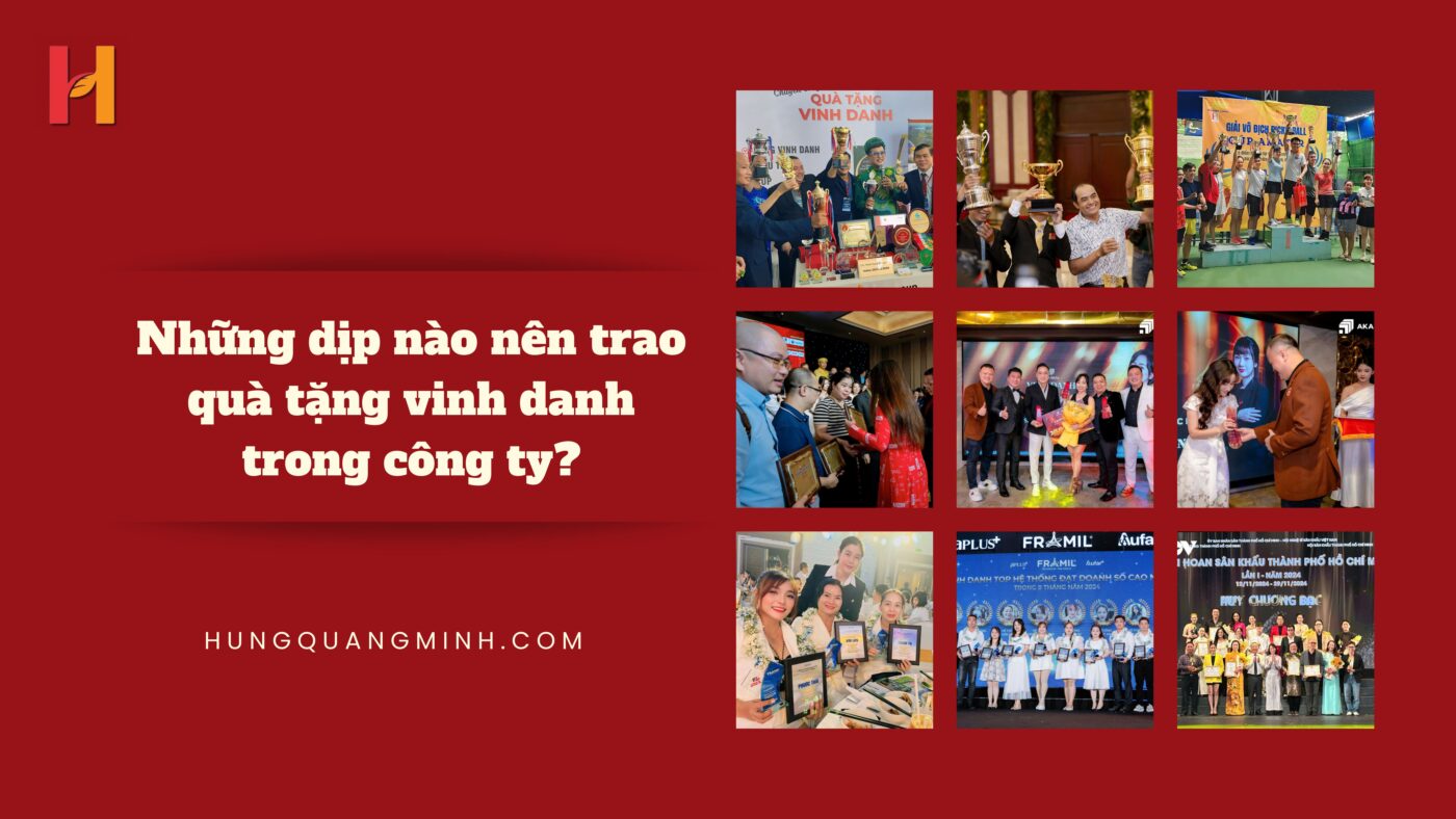 Những dịp nào nên trao quà tặng vinh danh trong công ty?